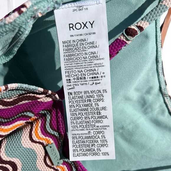 🌻NEW w.tag Roxy Flowy Mood One Piece Swimsuit Size Large - Picture 10 of 13